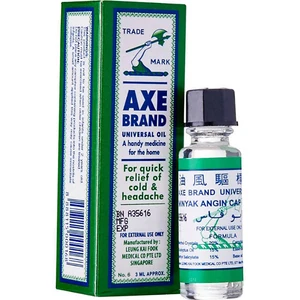 AXE 브랜드 유니버설 오일 두통 코막힘 벌레 물림 완화 싱가포르 기념품 [AXE Band Oil], 1개, 3ml