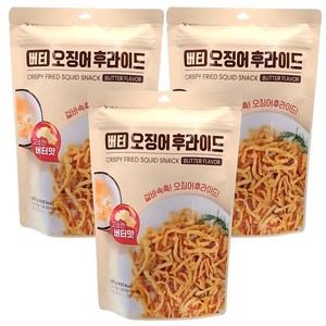 대용량 오징어 후라이드 진미채 튀김, 3개, 100g