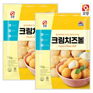 사조 오양 크림 치즈볼 1kg+1kg, 1kg, 2개