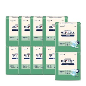 메디프렌즈 겉기저귀 와이드매직 대형 10Px10팩, 10팩, 10개입