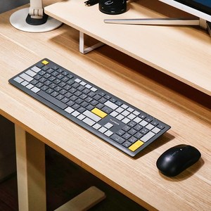 플레이기어 PKM402 블루투스 무선키보드마우스세트, 그레이 세트, 그레이 세트