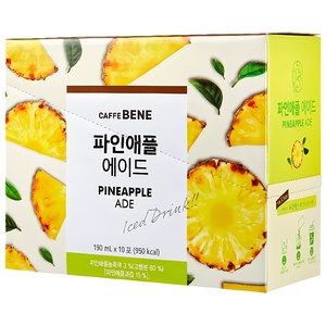 카페베네 파인애플 에이드, 190ml, 10개