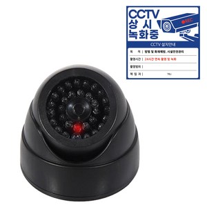 다감컴퍼니 모형 CCTV 가짜 CCTV 최고급형 적외선(IR) 돔카메라, 블랙, 1개