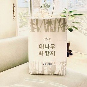 먼지 없는 천연 대나무 화장지 30m 3겹 30롤