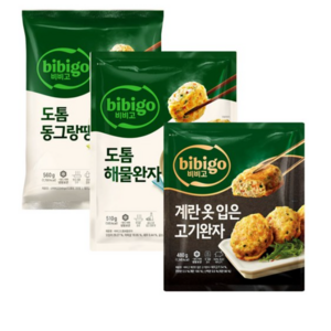 비비고(도톰동그랑땡560g+도톰해물완자510g+계란옷입은고기완자480g), 1세트, 1.55kg