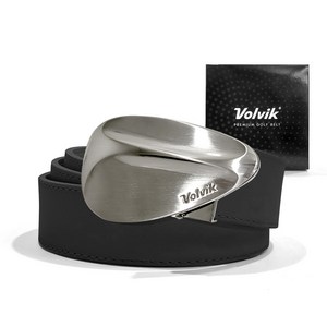 볼빅 소가죽 아이언 벨트 남성 골프웨어 골프벨트 혁대 허리띠 선물세트, 블랙, 1개
