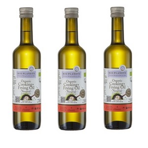 바이오플래닛 냉압착 유기농 해바라기씨유 기름 1L 500ml/기름냄새 없는 고온요리 전용 쿠킹오일, 500ml, 3개