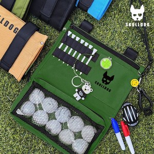 7종세트 골프 입문 첫 라운딩 선물 세트 머리올리기 초보 골린이 필드용품 파우치 패키지, 골린이 웰컴키트_카키