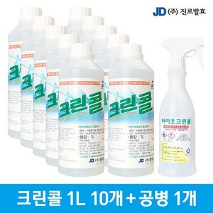 진로발효 살균소독59% 크린콜1L 10개+공병1개, 10개