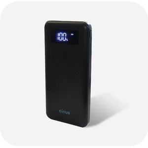 시리어스 10000mAh 보조배터리, 블랙, cirius powerbank