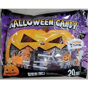 HALLOWEEN 할로윈 롤리팝 캔디 160g (3가지 맛 : 사과향 포도향 레몬향) / 개별포장, 1개