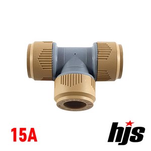 원터치 엑셀 일체형 티 15A / KS ISO PB티 20mm, 1개