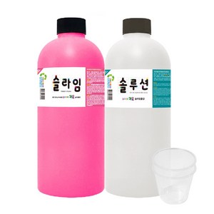 (사은품증정) 슬라임만들기 낱색세트 1000ml KIT 스노우키즈 직접 만드는 수제 액체괴물 액괴, 슬라임1000ml(핑크세트)+사은품:디스펜서2개, 1개