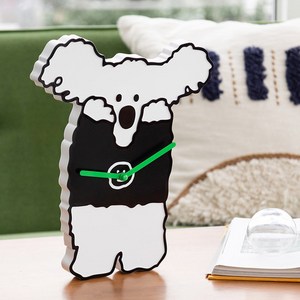 로마네 Little Paper 벽시계 코코, 블랙 + 화이트