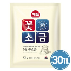 해표 꽃소금, 500g, 30개