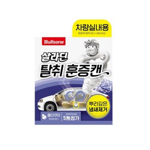 불스원 살라딘 차량 실내 탈취 훈증캔 쿨아쿠아향 본품, 64.4g, 1개