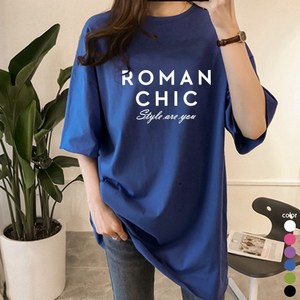 스타일아유 여성 ROMAN CHIC 오버핏 반팔 티셔츠 노마진 정품원단 자체생산[AYG6TS352A]