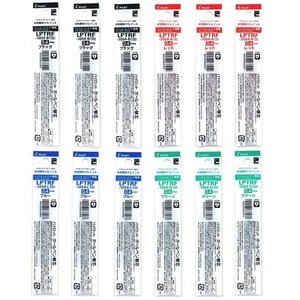 파이롯트 쥬스업 3/4색 볼펜 리필심 세트, 0.4mm 12개 혼합 (흑3+청3+적3+녹3)