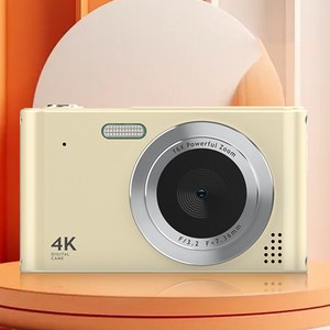 디지털카메라 세 가지 색상 가능 고화질 디카 (128G 용량확장 카드+어댑터+카드 리더기), 금색