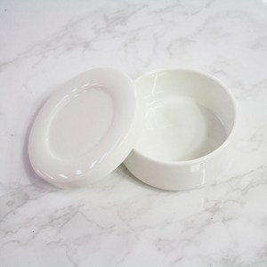 키친앤유 합다용도용기 노비아 합주발 밥그릇 밥공기 반찬용기 도자기 그릇 밥주발, 1개, 2호(상-뚜껑만)