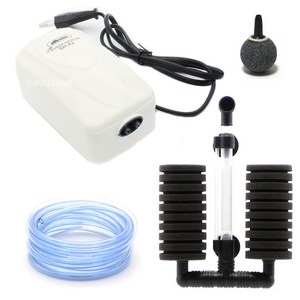 벅스앤미 산소발생기포기 세트 2구 중형어항용, 1개