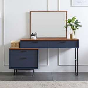 파로마 소이 프렌치 확장형 수납화장대 세트 YNT009, 네이비