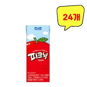 매일유업 피크닉 사과, 240ml, 24개