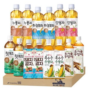 [블루존] 차음료 500ml 모음 14개입 세트 A (누룽지차2+하늘보리차2+결명자차2+헛개차2+v라인 옥수수수염차2+돼지감자차2+초가을우엉차2), 14개, 1개입