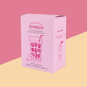 이눌린 식이섬유 화이버피치 아이스티 [섬유질 복숭아 미네랄], 2개, 10개입, 15g