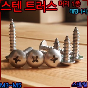 스텐 트러스머리 태핑 나사 피스 스크류 나사못 1종 M3 M5 M4 2종 4x16, 1-4 스텐트러스1종(M5), 5x10mm-14개, 1개