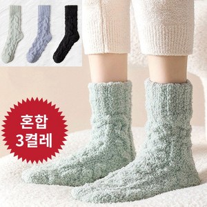 Modern Fashion 여성 도톰한 기모 수면 양말 3켤레 K05