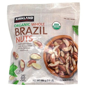 Kikland Signatue Oganic Whole Bazil Nuts 0.7kg(1.5파운드), 1개