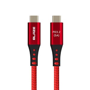 블레이즈 PD3.2 C to C 100W USB3.2 20Gbps 고속충전케이블 5m, 레드, 1개