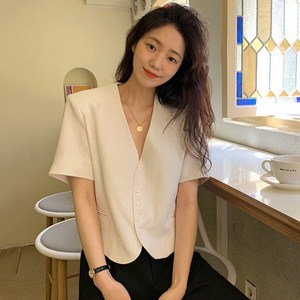 휠렉스 여성 패션 자켓 반팔 패션 슬림핏 블레이저 PY18