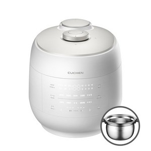 쿠첸 그레인 풀스테인리스 듀얼프레셔 IH 전기압력밥솥 6인용, CRT-PWPD0670SU, 화이트