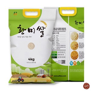 황미 황미쌀 오분도미 즉석도정 1Kg 진공포장 현미쌀 기능성쌀 특수쌀 당뇨 고혈압 다이어트 변비예방, 1개, 2kg