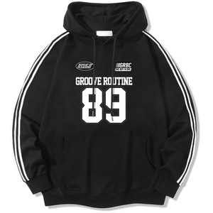 일루소 기모 소매 투라인 89루틴 후드티