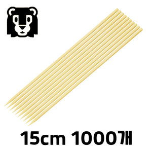 사자팩 대나무꼬치 2.5mm x 15cm, 1000개입, 1개