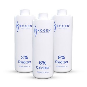 코겐 프리온 염색 산화제 3% 1000ml/탈색약/염색약, 3퍼센트, 1개