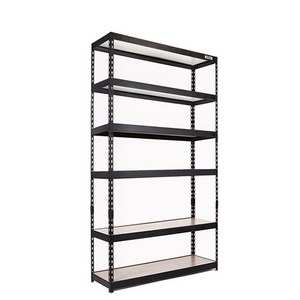 몬스터랙 1000x600x2100 6단 철제 선반 수납장 조립식 앵글, 블랙