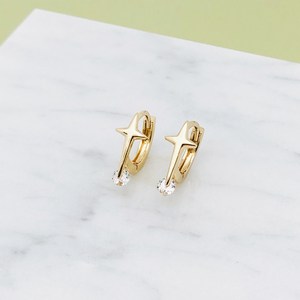 여성용 럭셔리 큐빅 원터치 귀걸이 무알러지