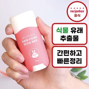 레시피박스 어린이 잔머리 고정 헤어 픽서 스틱 왁스, 1개, 16g