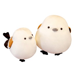 뱁새인형 붉은머리 흰머리 오목눈이 참새 뱁이 벱새, 화이트, 1개, 50cm