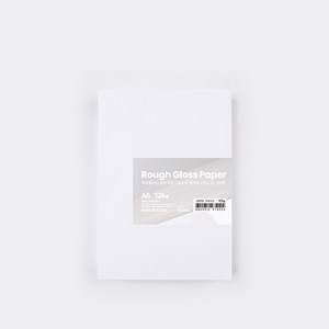 PaperPhant 하이퀄리티 용지 러프그로스지 (Rough Gloss paper), 화이트 105g A5 125매