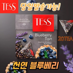 테스 블루베리 과일 허브티 홍차 삼각티백 TESS BLUEBERRY TART 유통기한 25년 1월, 1개, 20개입, 1.8g