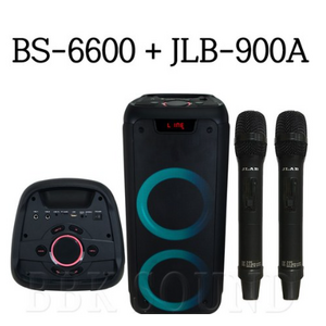 BS-6600+JLB-900A 블루투스스피커 무선마이크2대