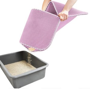 카무라라 고양이 화장실 모래다모아 매트, 핑크, 1개