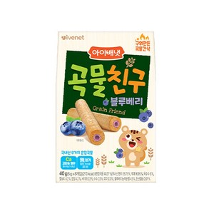 아이배냇 곡물친구, 블루베리, 40g, 2개