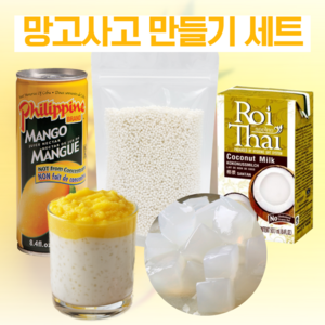 사고펄 망고사고 만들기 세트 사고펄 코코넛밀크 망고주스 나타드코코(15mm 360g), 360g, 1개