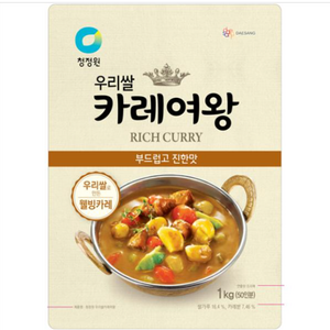 대상 청정원 우리쌀 카레여왕, 1kg, 1개